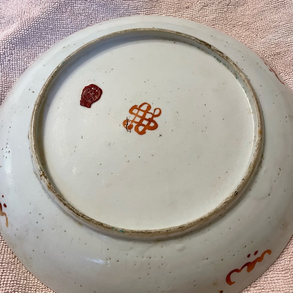 Antique porcelain floral plate